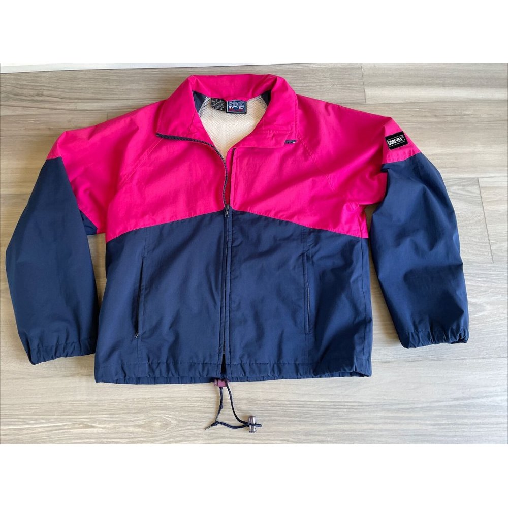 Lightweight Gore-Tex Jacket Pink Blue  Womens Size Medium Vintage Black Ice‎
